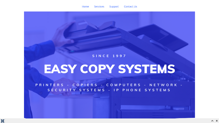 Easy Copy Systems Corp. website preview from the IONOS portfolio