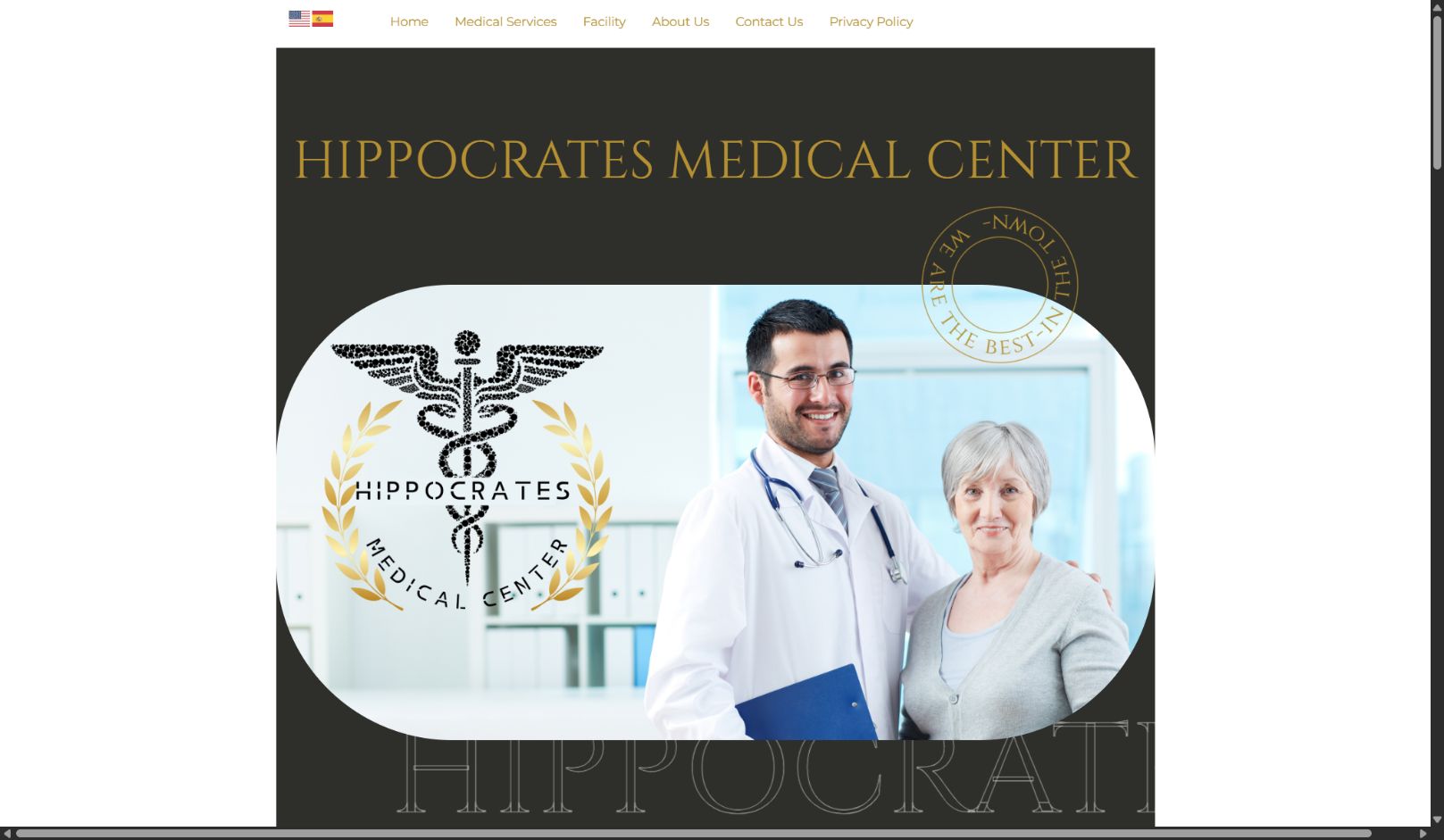 Hippocrates Medical Center website preview